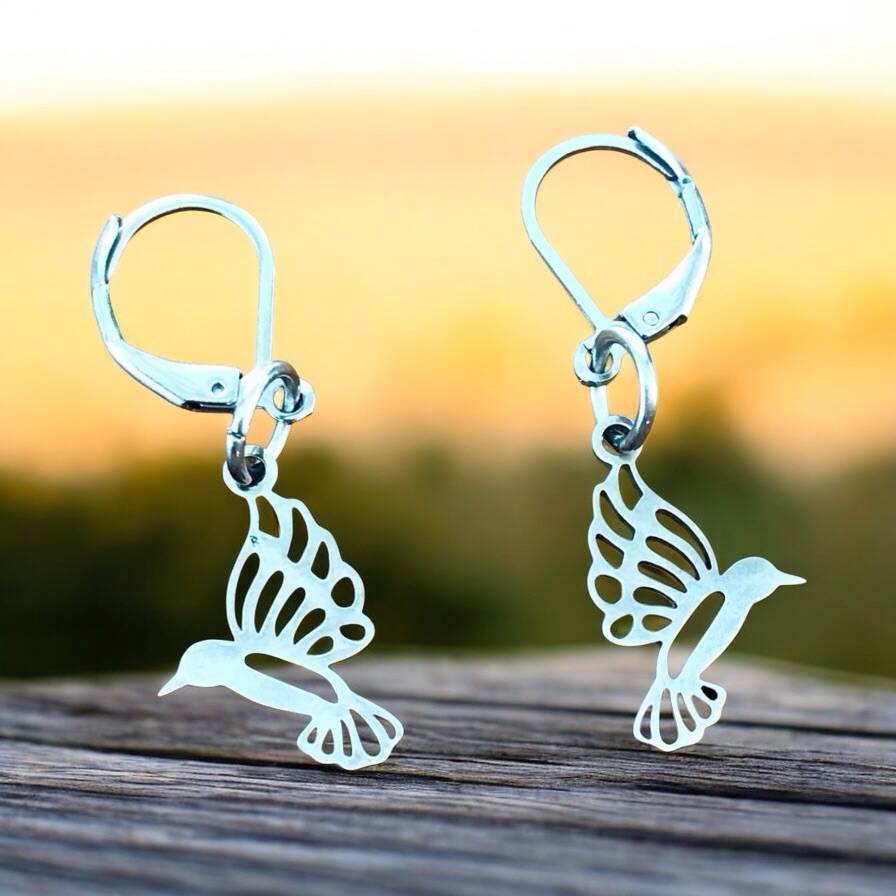 Hummingbird Earrings Stainless Steel Stainless Steel